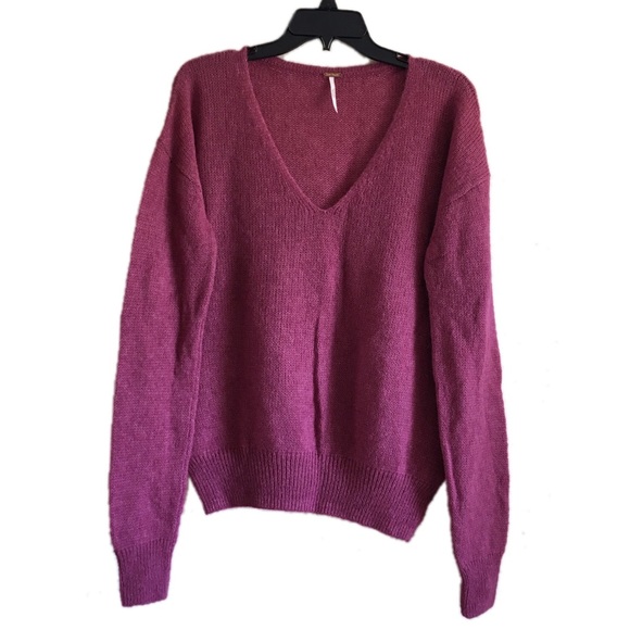 Free People Sweaters - Free People oversized alpaca v-neck sweater A2